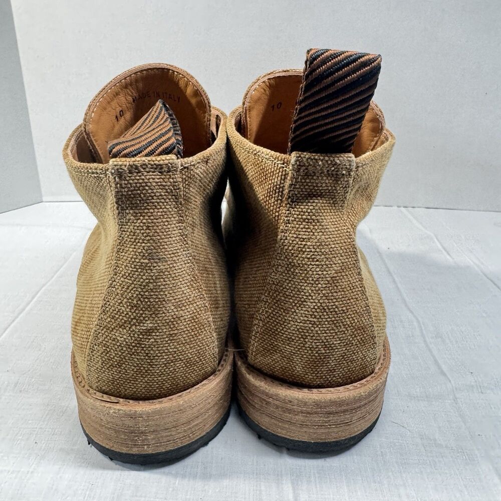 Billy Reid Canvas Chukka Boots Mens 10 Heavyweight Brown* Made In Itay Hand Made - Picture 8 of 16